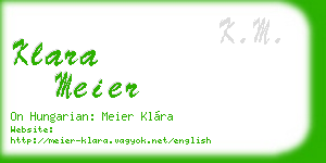 klara meier business card